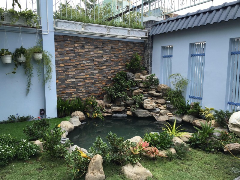 mẫu hòn non bộ ngoài trời
